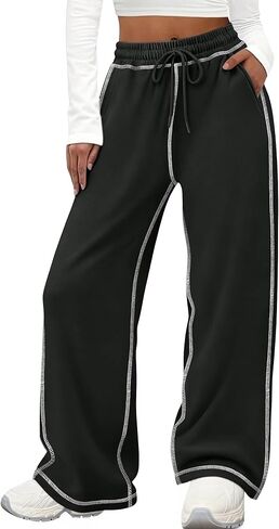 Track Pants Women Sweatpants Soft Jogging Straight Pajama Sweats Wide Leg Sweatpants Lounge Joggers in Saudi Arabia