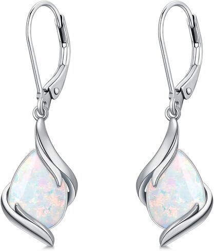 HPQQ Teardrop Earrings for Women 925 Sterling Silver Gemstone Dangle Earrings Fine Jewelry Valentines Day Birthday Gifts for Women Mom Wife in Saudi Arabia