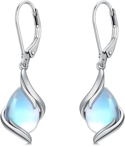 HPQQ Teardrop Earrings for Women 925 Sterling Silver Gemstone Dangle Earrings Fine Jewelry Valentines Day Birthday Gifts for Women Mom Wife in Saudi Arabia