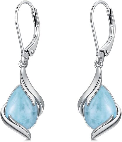 HPQQ Teardrop Earrings for Women 925 Sterling Silver Gemstone Dangle Earrings Fine Jewelry Valentines Day Birthday Gifts for Women Mom Wife in Saudi Arabia