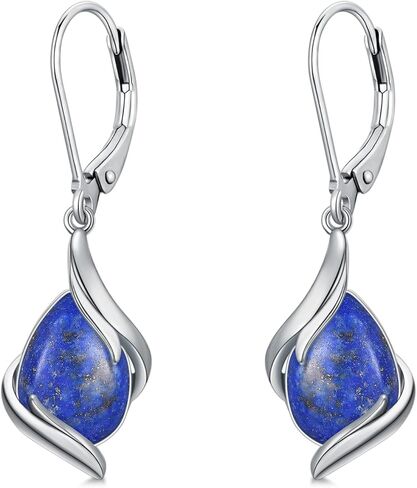 HPQQ Teardrop Earrings for Women 925 Sterling Silver Gemstone Dangle Earrings Fine Jewelry Valentines Day Birthday Gifts for Women Mom Wife in Saudi Arabia