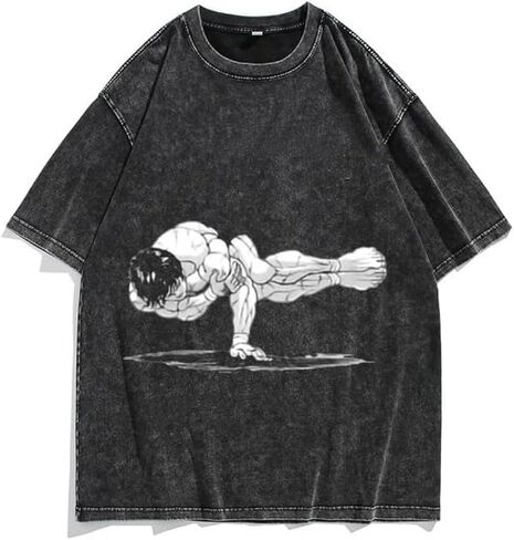 Men's 90s Vintage Anime Graphic Shirts Summer Casual Hip Hop Tee Streetwear Harajuku Top Tshirt Y2K Tops in Kuwait