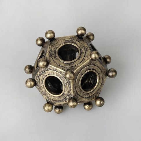 إثراء ديكور اثنا عشري الشكل الروماني من الراتنج - تصميم عتيق فريد، مثالي لخلق جو فني في المنزل والمكتب (ذهبي كلاسيكي) in Kuwait