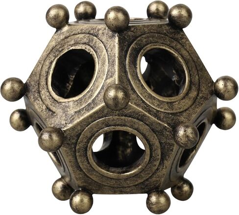 إثراء ديكور اثنا عشري الشكل الروماني من الراتنج - تصميم عتيق فريد، مثالي لخلق جو فني في المنزل والمكتب (ذهبي كلاسيكي) in Kuwait