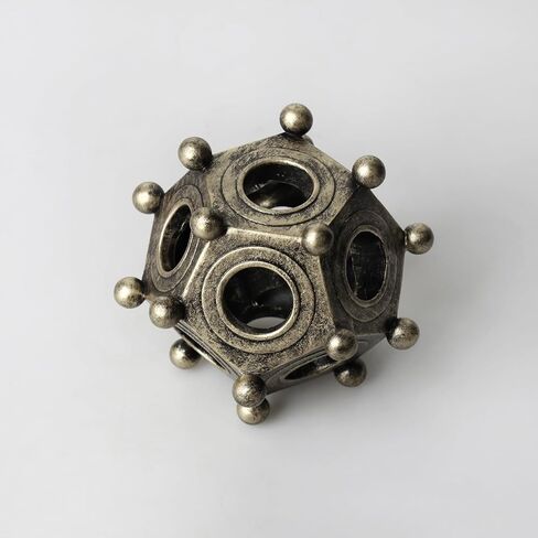 إثراء ديكور اثنا عشري الشكل الروماني من الراتنج - تصميم عتيق فريد، مثالي لخلق جو فني في المنزل والمكتب (ذهبي كلاسيكي) in Kuwait