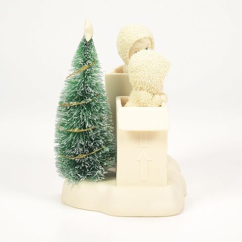 القسم 56 Snowbabes Christmas Jubilee Frosty Frolic Fort مع تمثال شجرة مضاء، 5.51 بوصة، متعدد الألوان in Kuwait