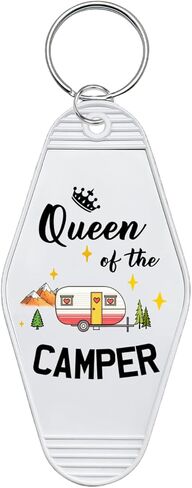 khanoqq Camper Key Keychain Key Tag, Retro Motel Style Camper Key Lable, gifts for Rv Car Camper Trailer Camping Lovers in Saudi Arabia