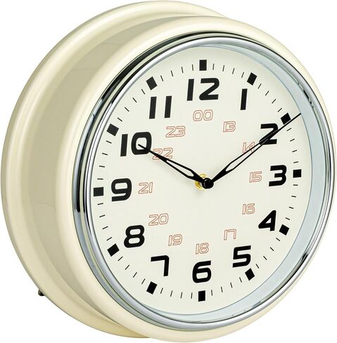 Creative Co-Op Chic Round Wall Clock, Cream in Saudi Arabia
