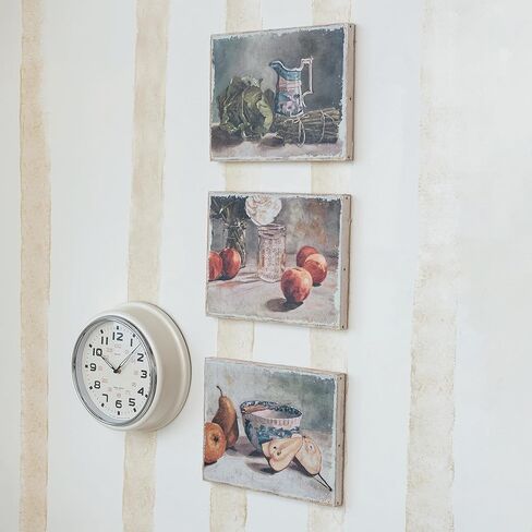 Creative Co-Op Chic Round Wall Clock, Cream in Saudi Arabia