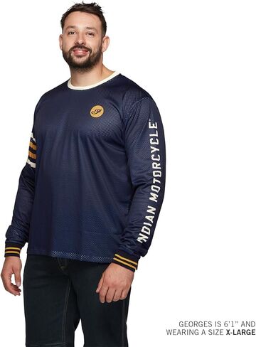 قميص جيرسي بأكمام طويلة للرجال من Indian Motorcycle Speedway، كحلي - 2864864 in Saudi Arabia
