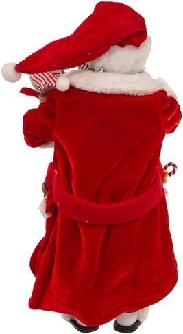 Kurt Adler 10.5-Inch Fabriché Black Santa in Pajamas and Robe in Saudi Arabia