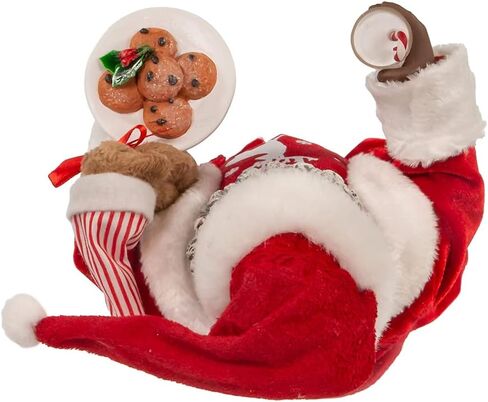Kurt Adler 10.5-Inch Fabriché Black Santa in Pajamas and Robe in Saudi Arabia