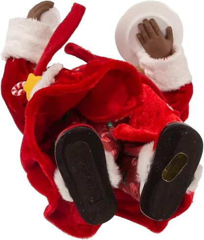 Kurt Adler 10.5-Inch Fabriché Black Santa in Pajamas and Robe in Saudi Arabia