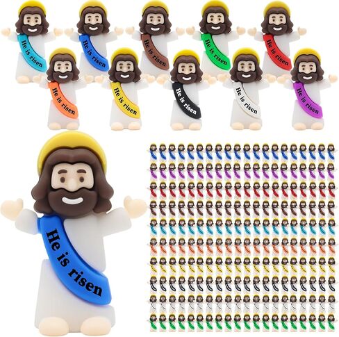 Yelakey Little Mini Jesus Figures Jesus Love You,100pcs Small Jesus Figurines in Bulk for Hide and Seek, Religious Party Favors, Baptism Gift, Easter Egg Stuffers in Saudi Arabia