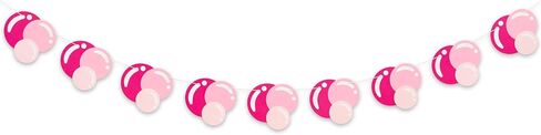 Eurteka Pink Bubble Banner - Bubble Gum Theme Party Banner,Enlightened Teacher Birthday Party Decoration (pink bubble banner) in Saudi Arabia