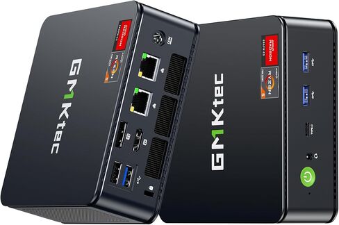 GMKtec Mini PC Gaming AMD Ryzen 7 8845HS(8C/16T, up to 5.1GHz) 32GB DDR5 RAM 1TB SSD, Desktop Computer Dual NIC 2.5G, HDMI 2.1, USB4 Mini Computer K8PLUS 32+1TB in Kuwait