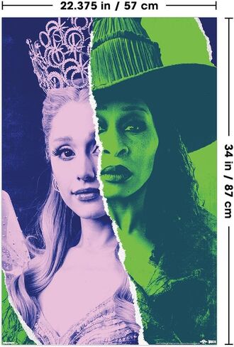 Wicked: For Good (2025) - Torn Wall Poster, 34L" x 22.4W", Unframed Version in Saudi Arabia