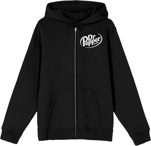 Bioworld Dr Pepper “Always One Of A Kind" Men’s Black Double-Sided Zip-Up Hoodie in Saudi Arabia