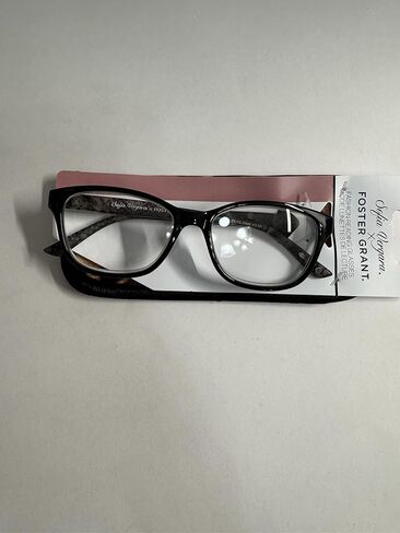 Foster Grant Sofia Vergara Fashion Reading Glasses, Black Frame with Marbled Temple Design FGSV23606. +1.75 in Saudi Arabia