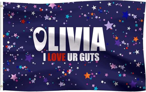 HABITAYGI Olivia Inspired Guts Decorative Flag Tapestry Poster, Double Stitched American Music Flag, Wall Decor for Party, Room, Dorm - 3x5 Ft - Navy Blue in Saudi Arabia