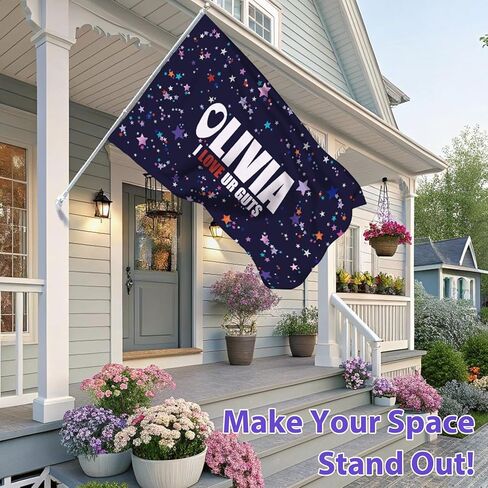 HABITAYGI Olivia Inspired Guts Decorative Flag Tapestry Poster, Double Stitched American Music Flag, Wall Decor for Party, Room, Dorm - 3x5 Ft - Navy Blue in Saudi Arabia