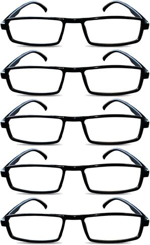 Lobyn Value Packs Cheap Readers 5 Pack Unisex Reading Glasses – Lightweight Black Readers in Saudi Arabia