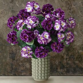 Muhanjia 26’’ Artificial Geranium Flowers for Outdoor Decoration,2PCS Silk Geranium Flowers UV Resistant Floor Plants for Garden Porch Patio Table Centerpieces Home Decor (Dark&Light Purple) in Kuwait