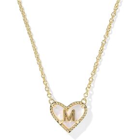 Kendra Scott Womens Heart Letter A Short Pendant Necklace Gold Ivory Mother Of Pearl One Size One Size in Kuwait