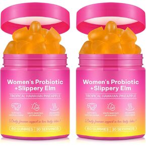 Rulviou Women's Probiotic Gummies for Vaginal Health - pH Balance & Immune Support Supplement, Pineapple Flavor, 60 Count | Feminine Care Vitamins for Women in Saudi Arabia