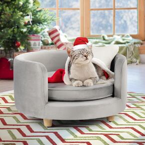 DCEE Round Dogs Sofa - Cats Couch ، يحمل ما يصل إلى 50 رطلاً ، 24 بوصة. in Kuwait
