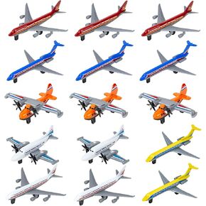 Toy Airplane 6 Pack, Diecast Airplane Toy for Boys Age 3 4-7 8-12, Alloy Planes Model/Glider Planes/Airlines Plane Toys for Kids Birthday Cake Toppers Airforce Party Favors in Kuwait