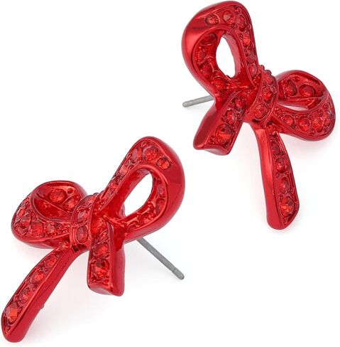 Betsey Johnson Jewelry Women's Love Spell Pavé Bow Stud Earrings in Kuwait