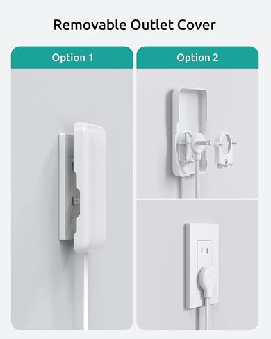 Outlet Cover Extension Cord Short 3ft, NUTICT Flat Plug Power Strip with 5-Outlet & 4 USB Ports, 1440 Joules Surge Protector, 3 Prong Indoor Extension Cord Flat Wall Plug for Home Office Desk, White in Kuwait