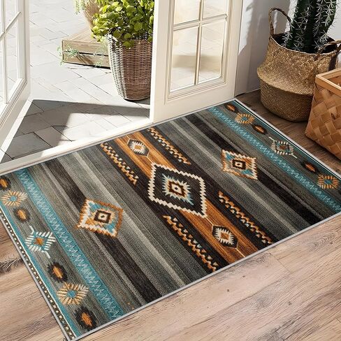 Aquailis Southwest Rugs for Living Room - 7x10 Rug, Navajo Rug - Home Decor, Aztec Tribal Washable Rugs for Living Room Bedroom, Indian Navajo Area Rug, Native American Carpet, Southwest Gifts for Men in Saudi Arabia