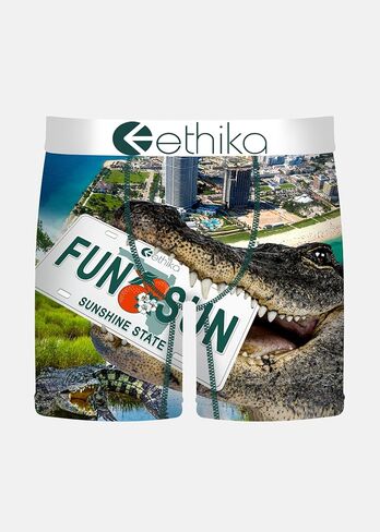 Ethika Men’s Mid Boxer Brief, 4-Way Stretch Performance Underwear - Florida Man in Saudi Arabia