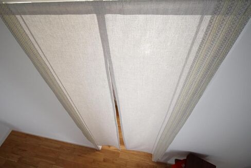 Sunnyday Fabric Doorway Curtain (W33.5'xH66.9') Takumi Tapestry noren Room Divider (Beige) in Saudi Arabia