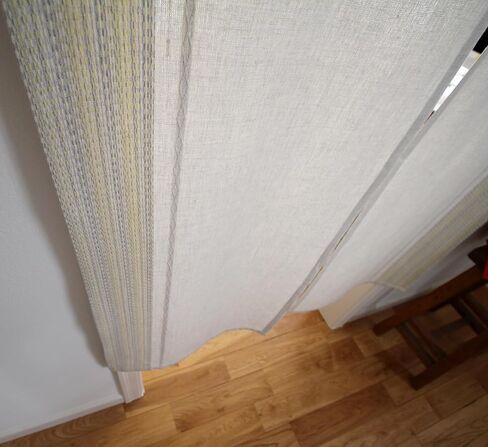 Sunnyday Fabric Doorway Curtain (W33.5'xH66.9') Takumi Tapestry noren Room Divider (Beige) in Saudi Arabia
