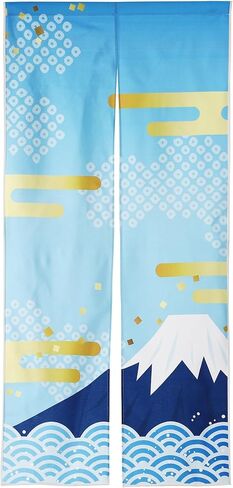 next.design Noren Japanese Style Doorway Curtain with a Picture of Mountain Fuji Printed on it (pattern1) in Saudi Arabia