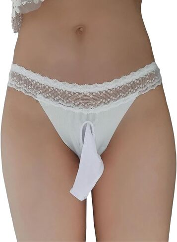 FASXIR Lace Thread Seamless Panties Bikini Sexy Pouch Briefs Thongs G-String Ice Silk T Back Underwear for Women Men in Saudi Arabia