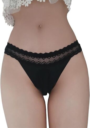 FASXIR Lace Thread Seamless Panties Bikini Sexy Pouch Briefs Thongs G-String Ice Silk T Back Underwear for Women Men in Saudi Arabia