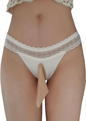 FASXIR Lace Thread Seamless Panties Bikini Sexy Pouch Briefs Thongs G-String Ice Silk T Back Underwear for Women Men in Saudi Arabia