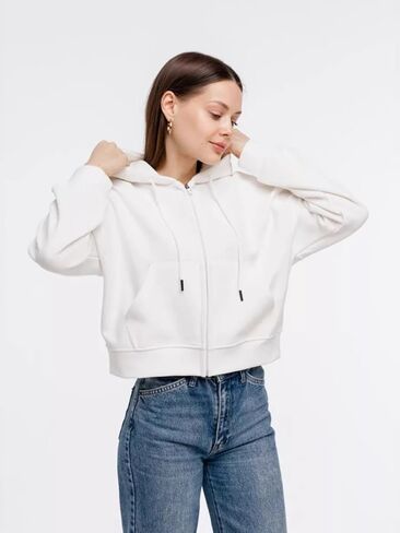Women’s Hoodie Cropped Zip Up Lightweight Long Sleeve Hooded Jacket with Drawstring and Pockets in Saudi Arabia
