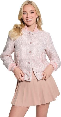 GUESS Women's Eco New Gloria Tweed Bomber in Saudi Arabia