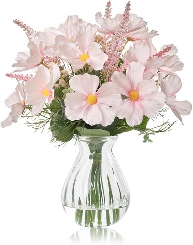 زهور اصطناعية معروفة جيدًا مع مزهرية، زهور حريرية وهمية في مزهرية مع ماء مزيف، ديكور نبات الأوكالبتوس المزيف للمنزل والمكتب والحمام والمزرعة والمطبخ وديكور طاولة الطعام (أصفر) in Kuwait