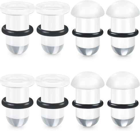 Yaalozei 14G-00G Solid Acrylic Single Flare Gauges Stretching Kit Plugs for Ears Clear Black Tops Gauges with O-Rings Gauge Stretching Kit Ear Expander Body Piercing Jewelry for Women Men in Saudi Arabia