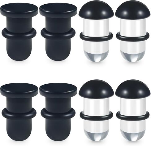 Yaalozei 14G-00G Solid Acrylic Single Flare Gauges Stretching Kit Plugs for Ears Clear Black Tops Gauges with O-Rings Gauge Stretching Kit Ear Expander Body Piercing Jewelry for Women Men in Saudi Arabia