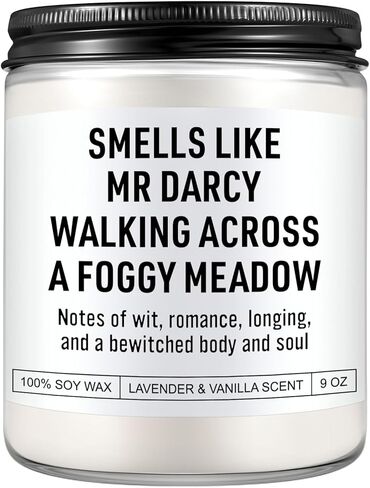 شمعة القراءة Karply Mr Darcy، هدايا الكبرياء والتحامل، سلع الكتب والديكور، هدايا جين أوستن، عيد الميلاد المضحك، مواد تخزين، هدايا أدبية لمحبي كتب الأدب الكلاسيكي، القراء in Saudi Arabia