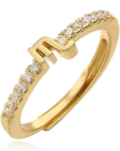 HOPE LOVE SHINE، خاتم برج العقرب - مجوهرات التنجيم النحاسية المطلية بالذهب عيار 18 قيراط القابلة للتعديل - هدية علامة نجمة الأبراج in Saudi Arabia