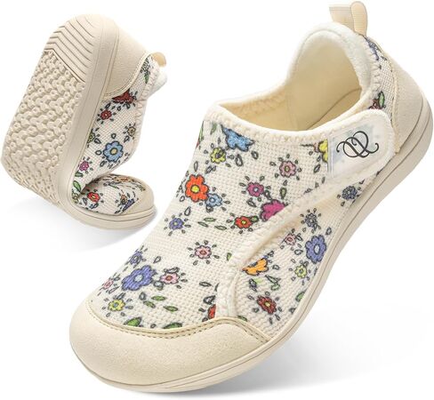 أحذية مريحة واسعة لمرضى السكري للنساء، أحذية منزلية حافية القدم للنساء في الأماكن المغلقة والخارجية، حذاء وذمة بدون قطرة قابل للتعديل للاعتلال العصبي، حذاء تمريض قابل للتنفس بعرض واسع أحذية رياضية كاجوال in Kuwait
