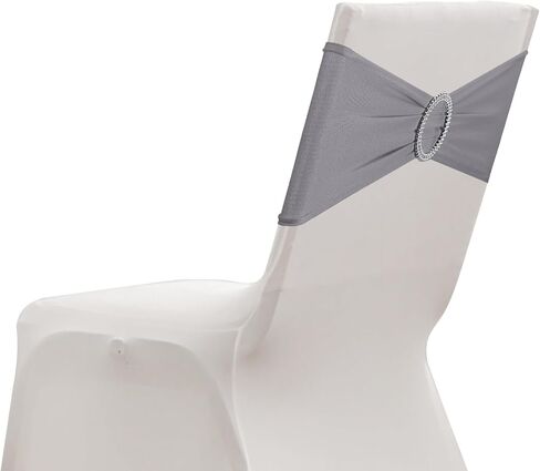 uxcell 20 Pack Chair Sashes, Stretch Chair Cover Band with Buckle Slider Polyester Bows Cover Band Universal Elastic Ties for Wedding Party Ceremony Event Decorations, Light Grass Green in Saudi Arabia
